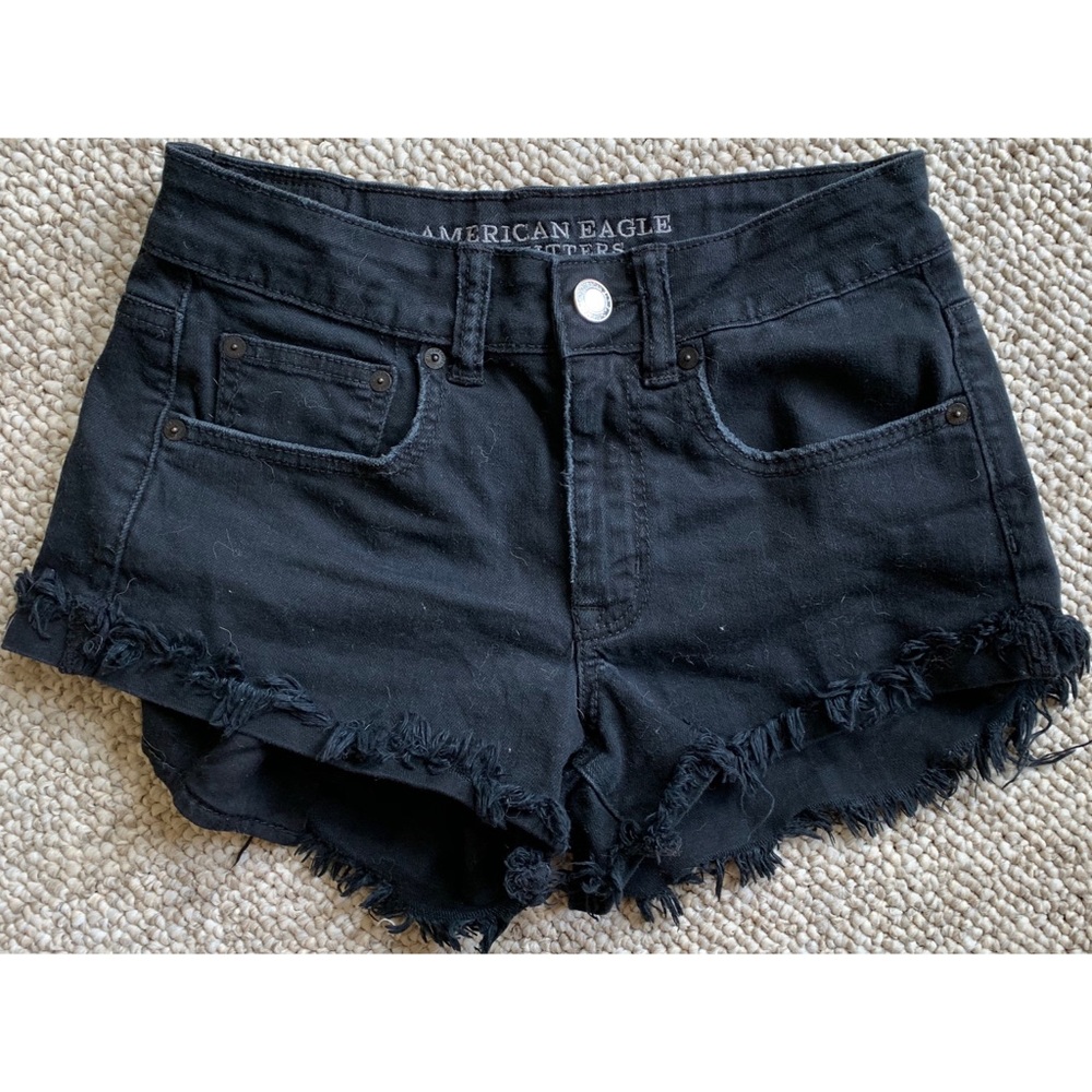 Black Denim Shorts